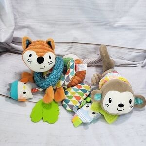 Infantino Go Gaga Baby Sensory Toys 2018 Spiral Fox 2020 Musical Monkey Plush